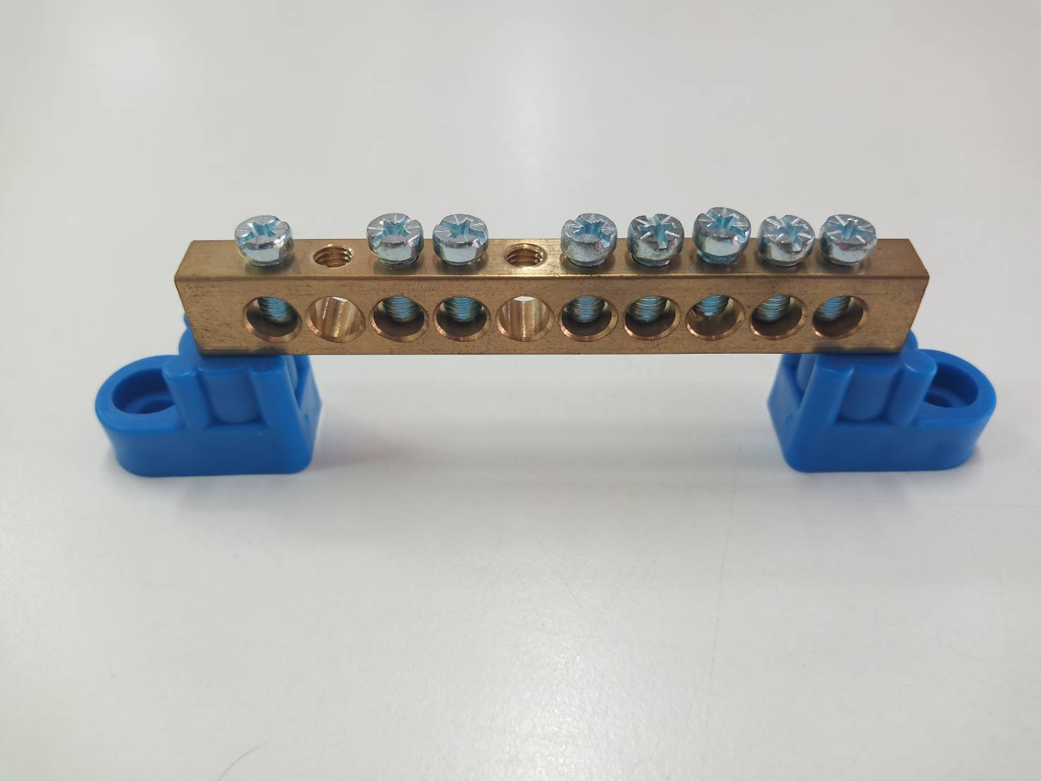 BAR กระจายไฟฟ้า 1 แถว 10 ช่อง แบบเปลือย BAR GROUND บาร์กราวด์