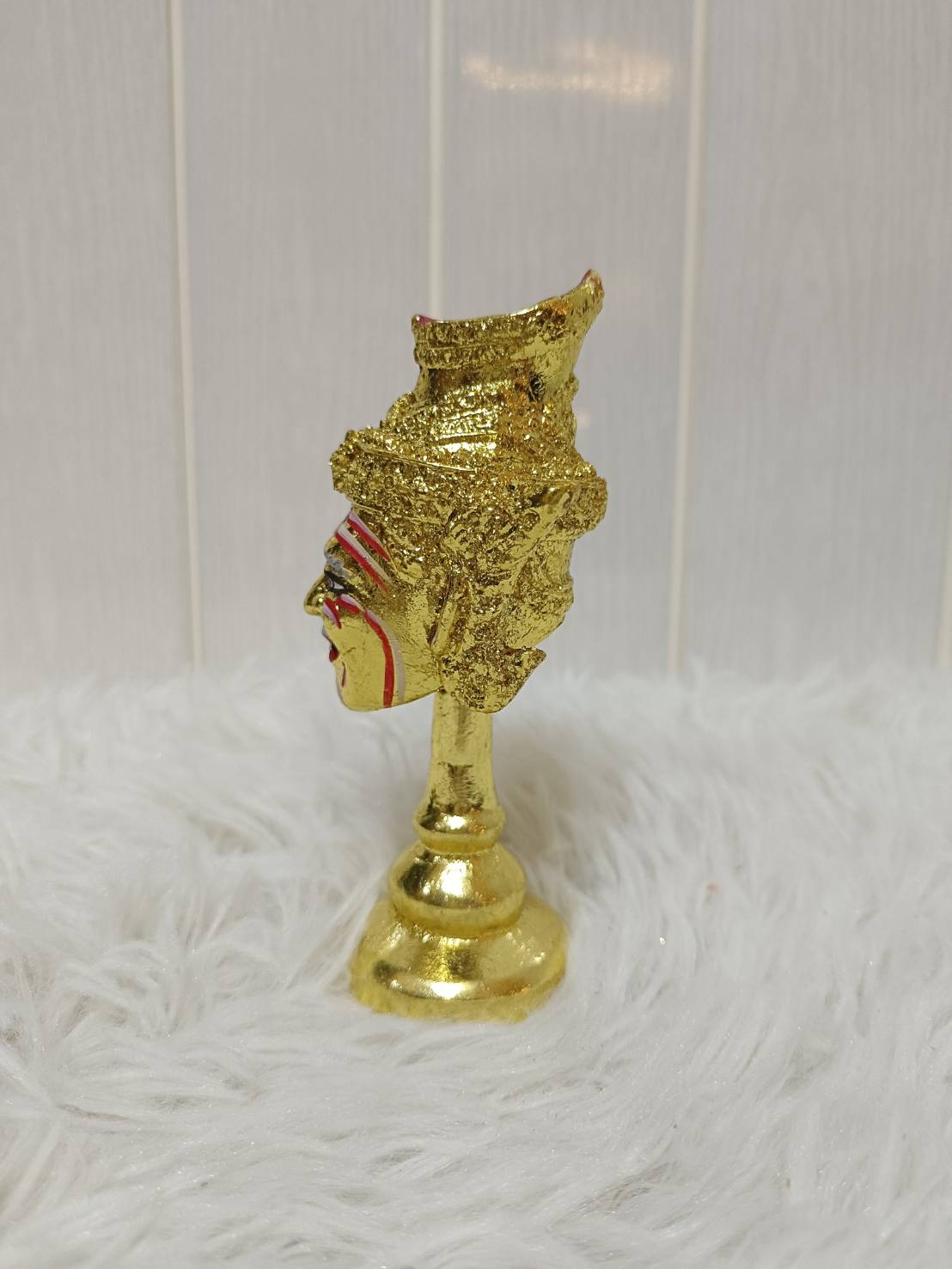 เศียรครู พ่อแก่ ฤาษี ตาไฟ ขนาดจิ๋ว พร้อมฐานปิดทอง