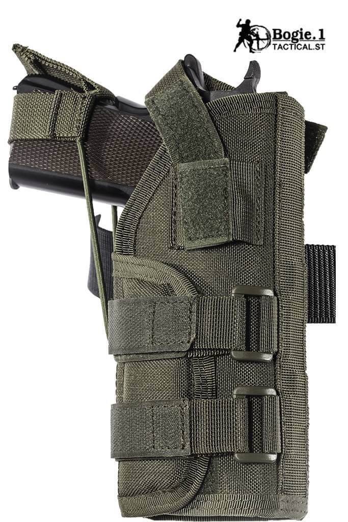 New.New.ซองปืนผ้า Cordura > ใส่ปืนพก ปืนสั้นได้ทุกชนิด >ปรับขนาดได้ >ใช้ติดเสื้อเกราะ หรือใช้ร้อยเข็มขัดได้ >เหมาะกับภารกิจภาคสนาม สีดำ สีเชียว ราคา 850 บาท Ems 100 บาท