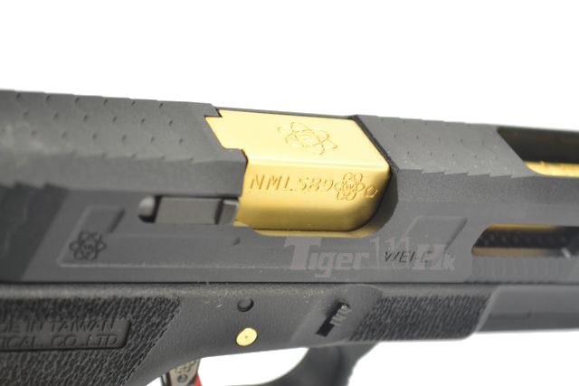 Glock17 T1 Gen4 สไลด์ดำ ท่อทอง เฟรมดำ WE