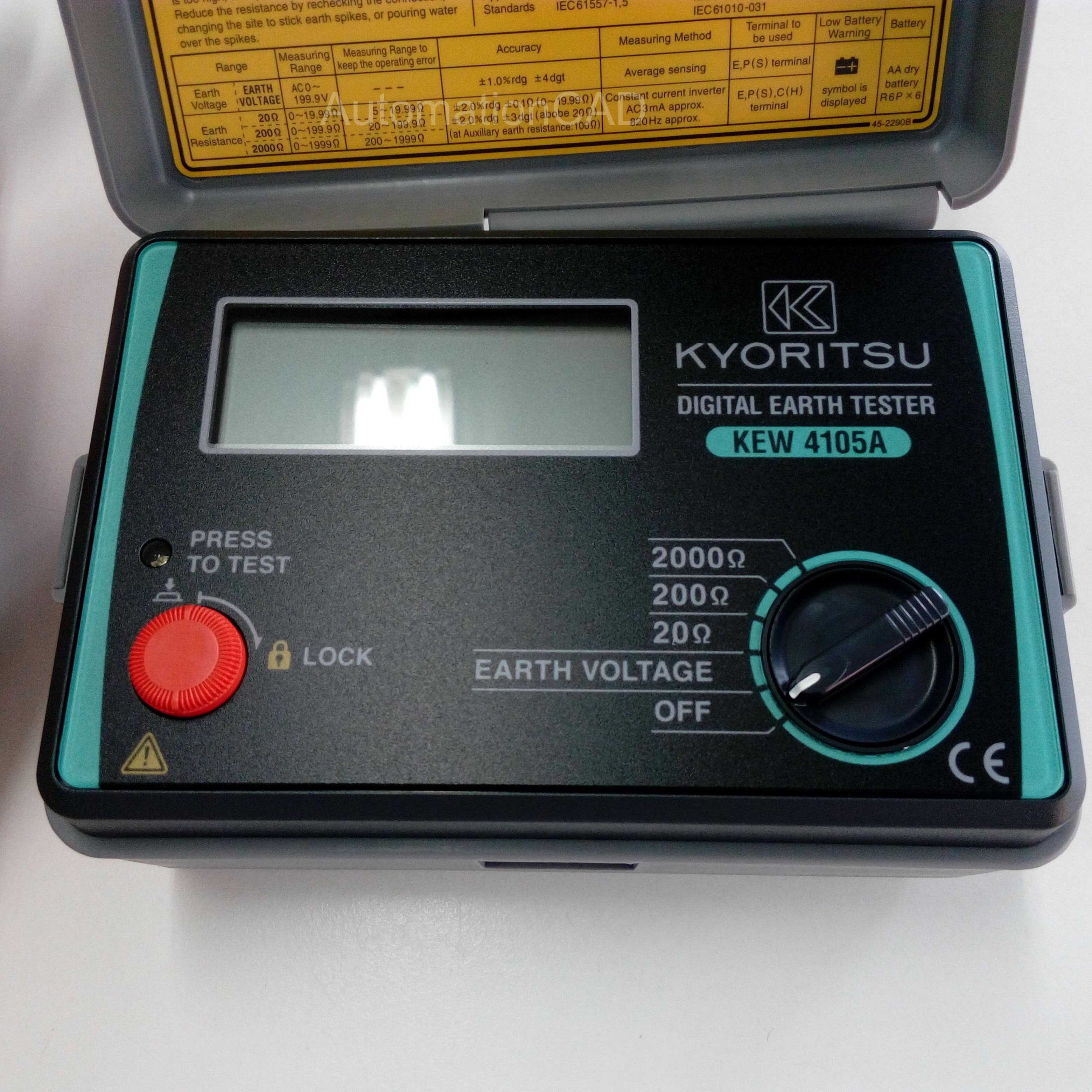มิเตอร์วัดค่าความต้านทานดิน 4105A ครบชุด KYORITSU Earth Tester รุ่น KEW4105A