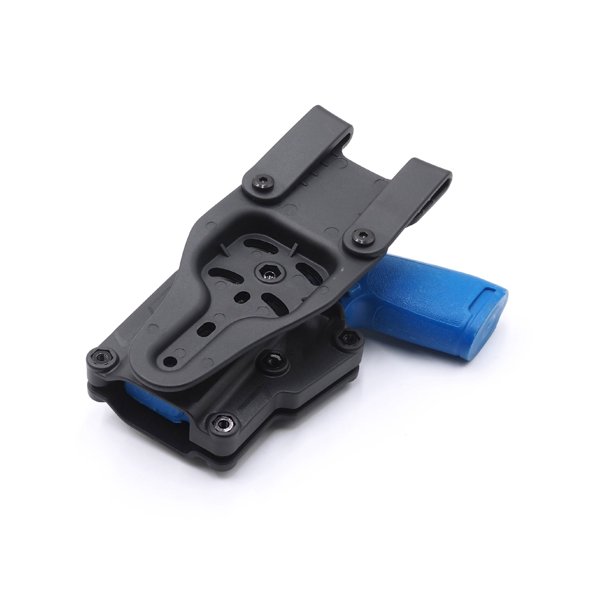 เพลทลดต่ำ Gun Flower (Gun Flower Low Ride Belt Loop) - ผลิตจาก Polymer PA66 ชนิดพิเศษ แข็งแรง ทนทาน ไม่บิดงอ - ใช้กับซองต่างๆ หลากหลายแบรนด์ Black Hawk / Cytac / Gun Flower / Safariland / IMI / ซอง 579 - ใช้กับข้อต่อลักษณะดอกเฟือง หรือยึดสกรู 3 จุดได้ - ใ