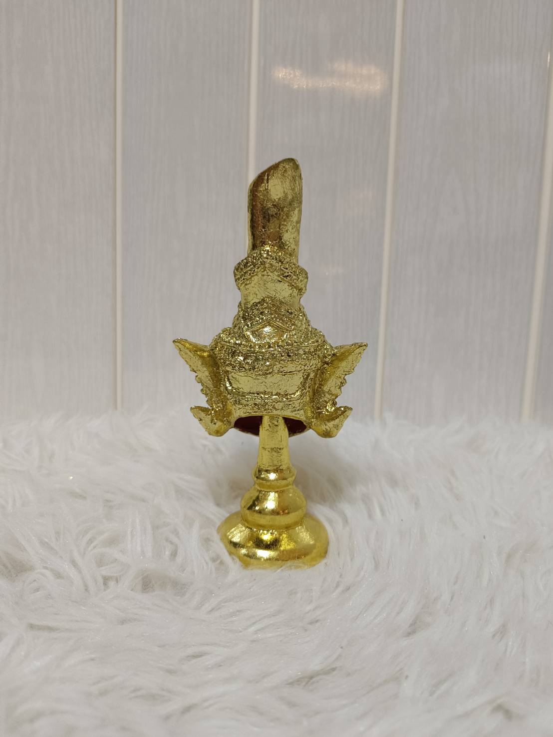 เศียรครู พ่อแก่ บรมครู ขนาดจิ๋ว ตั้งหน้ารถ พร้อมฐานปิดทอง