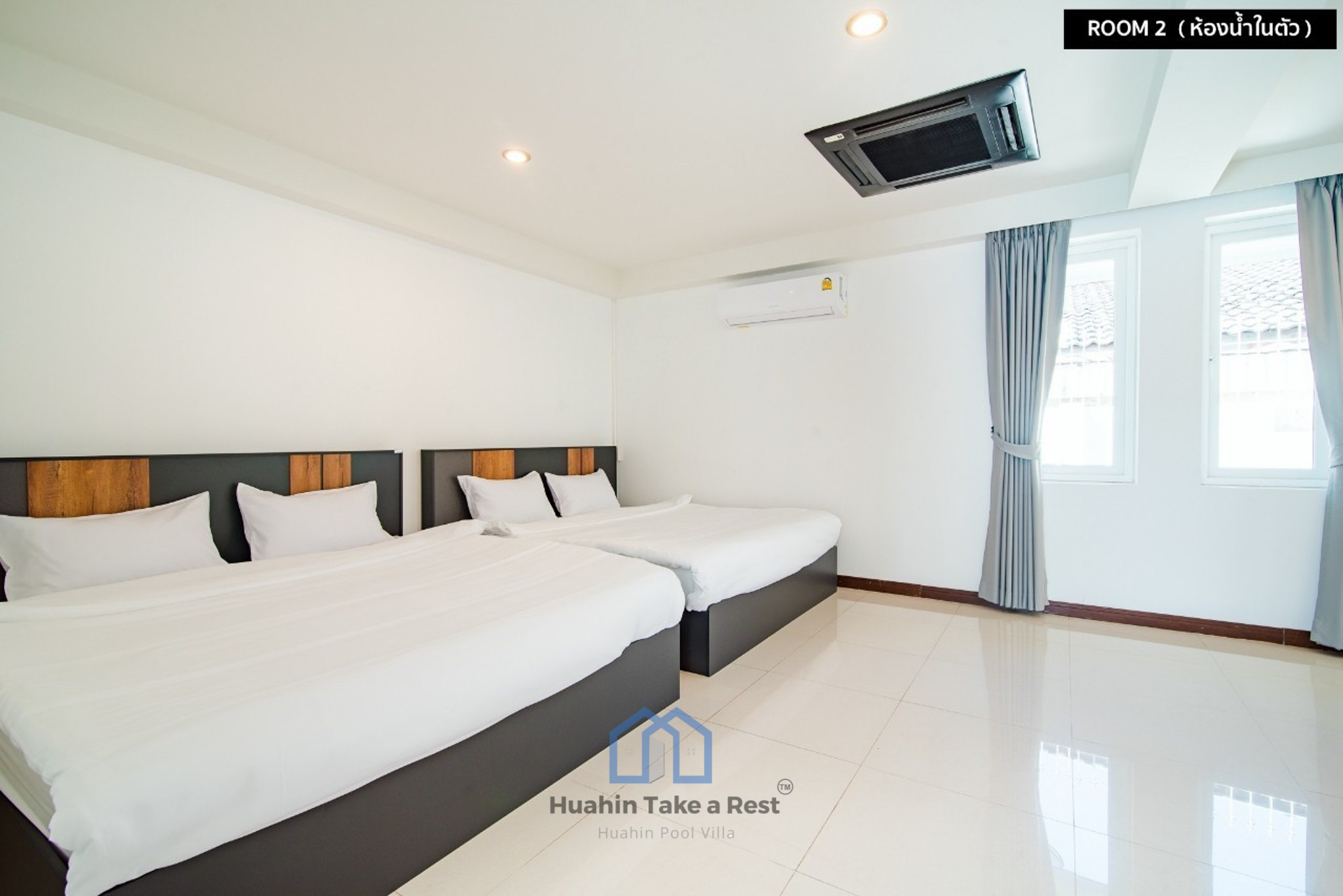 HR15036 บ้านพักหัวหิน บ้านวี วิลล่า เนียร์บีช