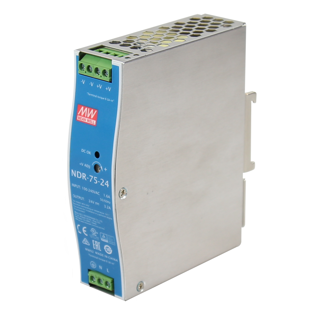 พาวเวอร์ซัพพลาย NDR-75-24 MEANWELL 3.2A 24VDC POWER SUPPLY NDR