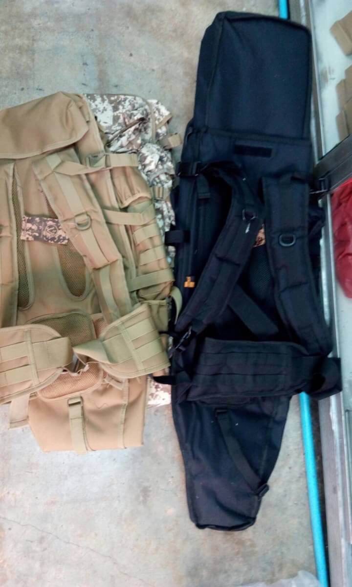 New.9.11 Tactical ยุทธวิธีกระเป๋าเป้สะพายหลัง ไนลอนที่มีคุณภาพสูงกันน้ำ กีฬาล่าสัตว์ตั้งแคมป์ ใส่ได้ทั้งปืนยาวทุกชนิด / ทั้งสัมภาระ ขนาด ด้านหน้ายาว 60 ซม. ด้านหลังมีความยาว 100 ซม. สีดำ สีทราย ลายดิจิตอนทราย ราคาพิเศษ