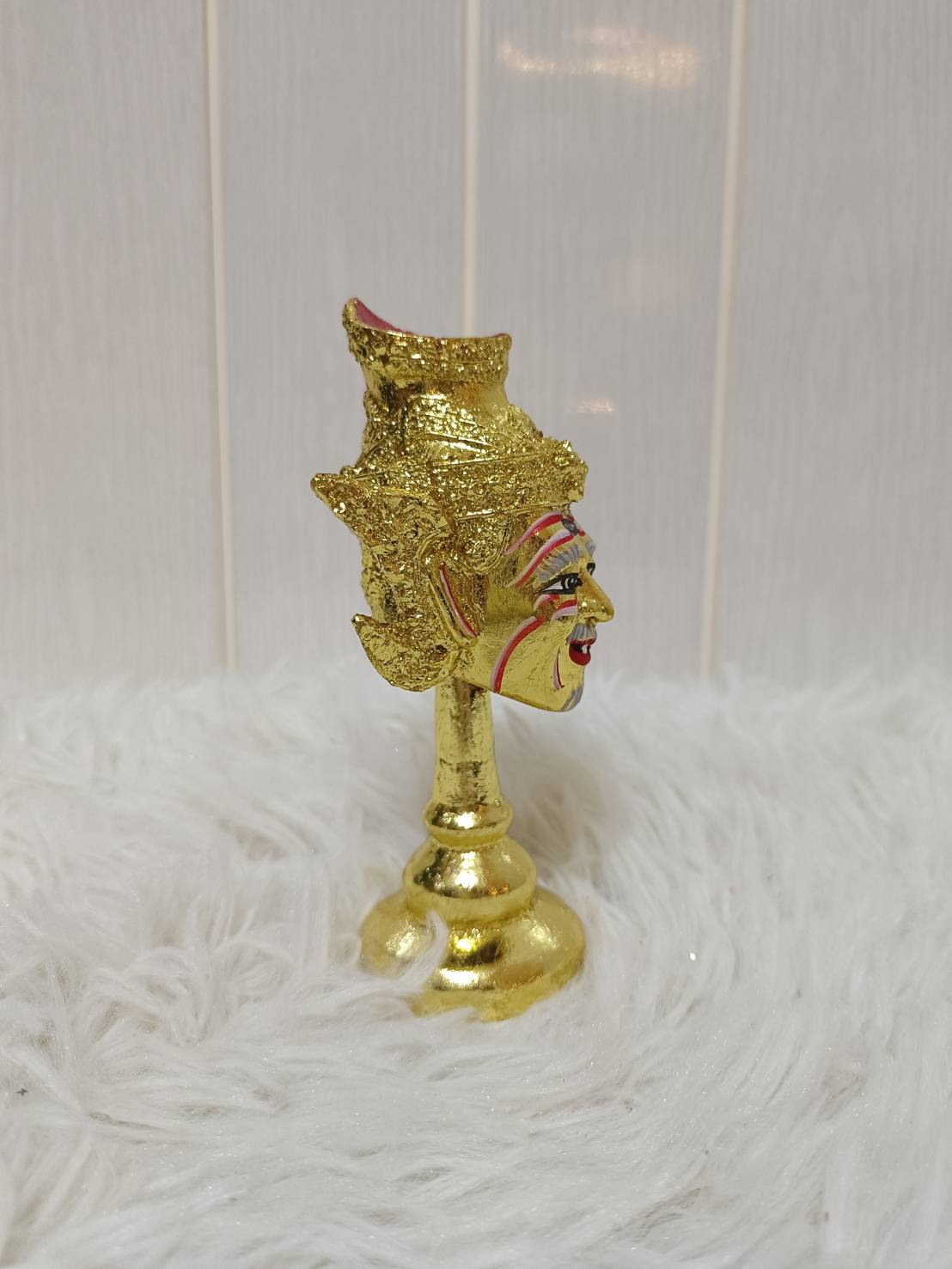 เศียรครู พ่อแก่ ฤาษี ตาไฟ ขนาดจิ๋ว พร้อมฐานปิดทอง