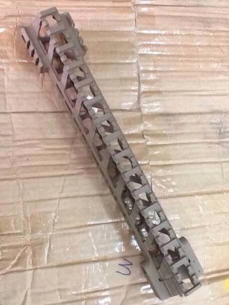 New.ชุดหน้า Fortis REV Cmmg.22 12นิ้ว - งาน CNC น้ำหนักเบาเพียง 25กรัม - ใช้ติดตั้งกับแกน Delta Ring ได้เลย (ดูตามรูป) - มีช่องสำหรับอุปกรณ์ Keymod - มีราง20mm มาตรฐาน - มีช่องหูกวิน 4 ช่อง - มีสีดำ/ทราย ราคาพิเศษ