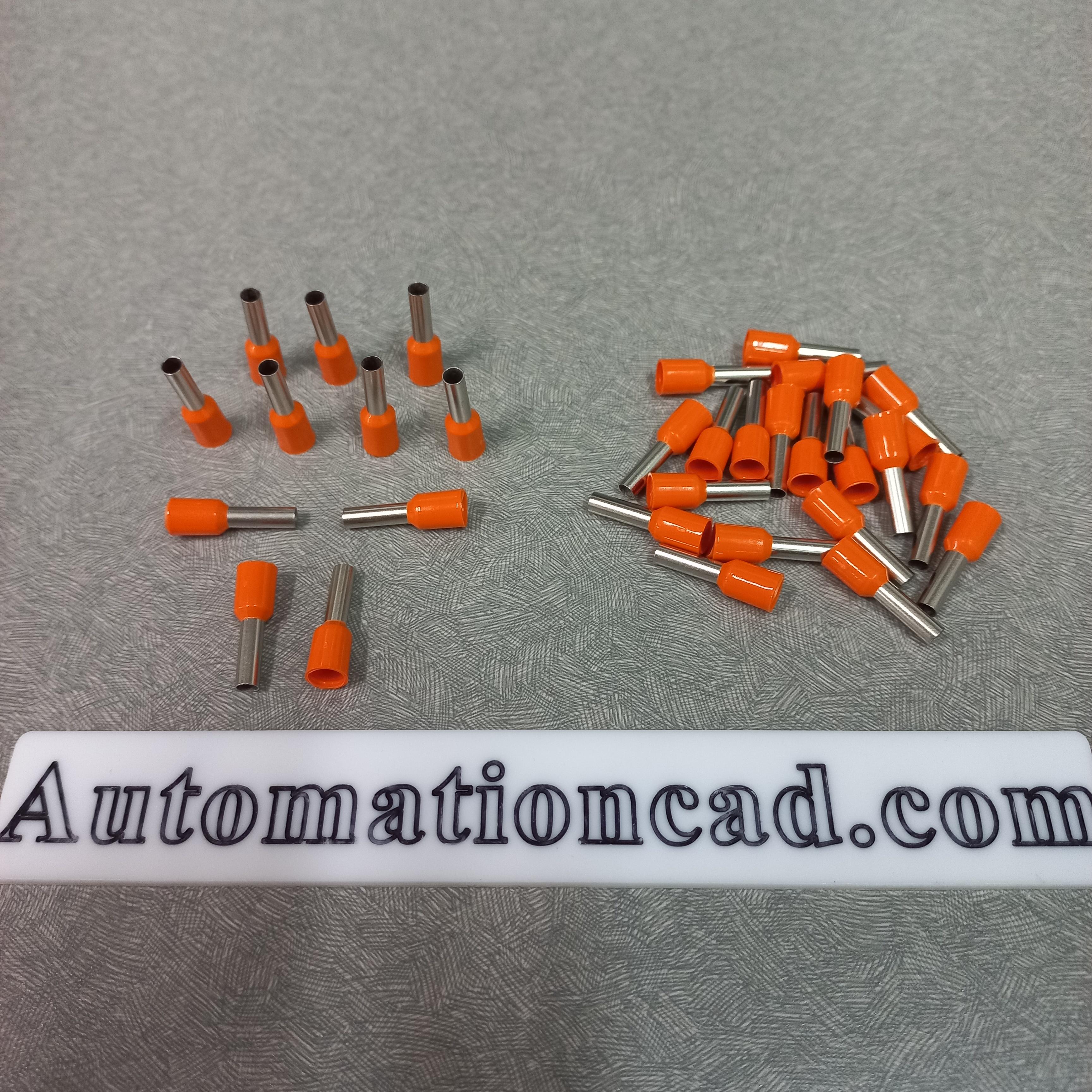 หางปลาคอร์เอ็น เดี่ยว สีส้ม ONKA-8025 ใช้กับสาย 4 sq.mm ข้อต่อย้ำปลายสาย คอร์ดเอ็นแบบเดี่ยว