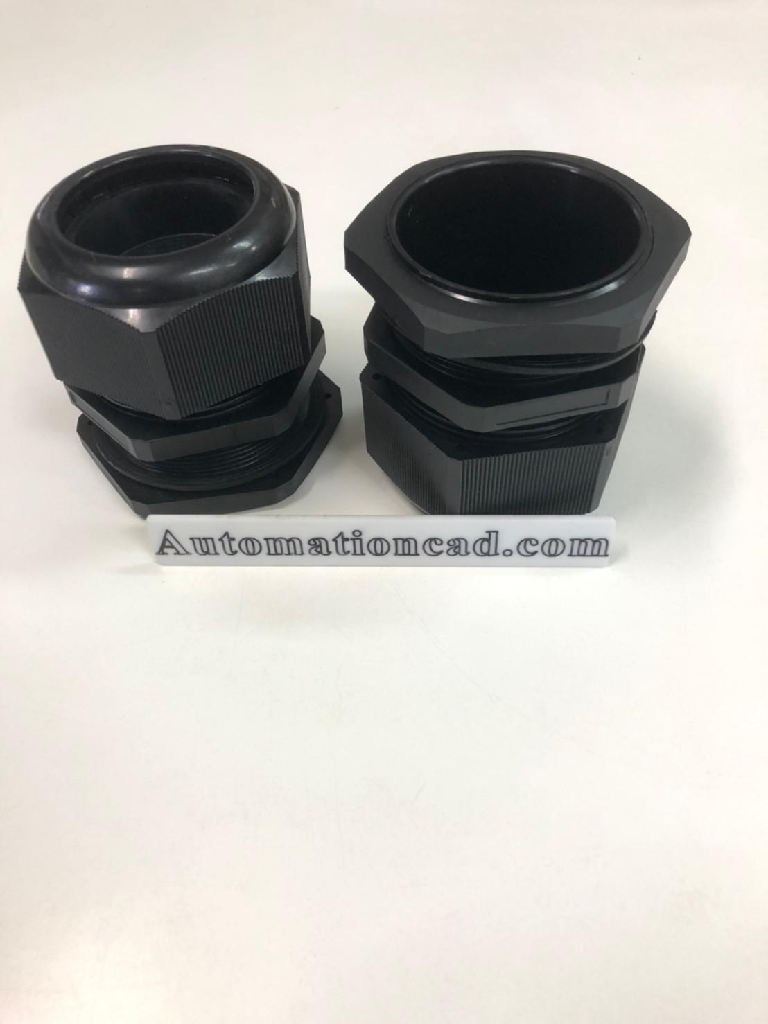 SAZN Cable Gland อุปกรณ์ยึดสายไฟ PG-63 สีดำ ไนล่อนเคเบิ้ลแกลน