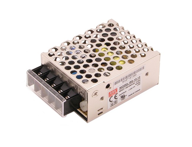 POWER SUPPLY 12VDC 15.6W MEANWELL พาวเวอร์ซัพพลาย 1.3A 12VDC