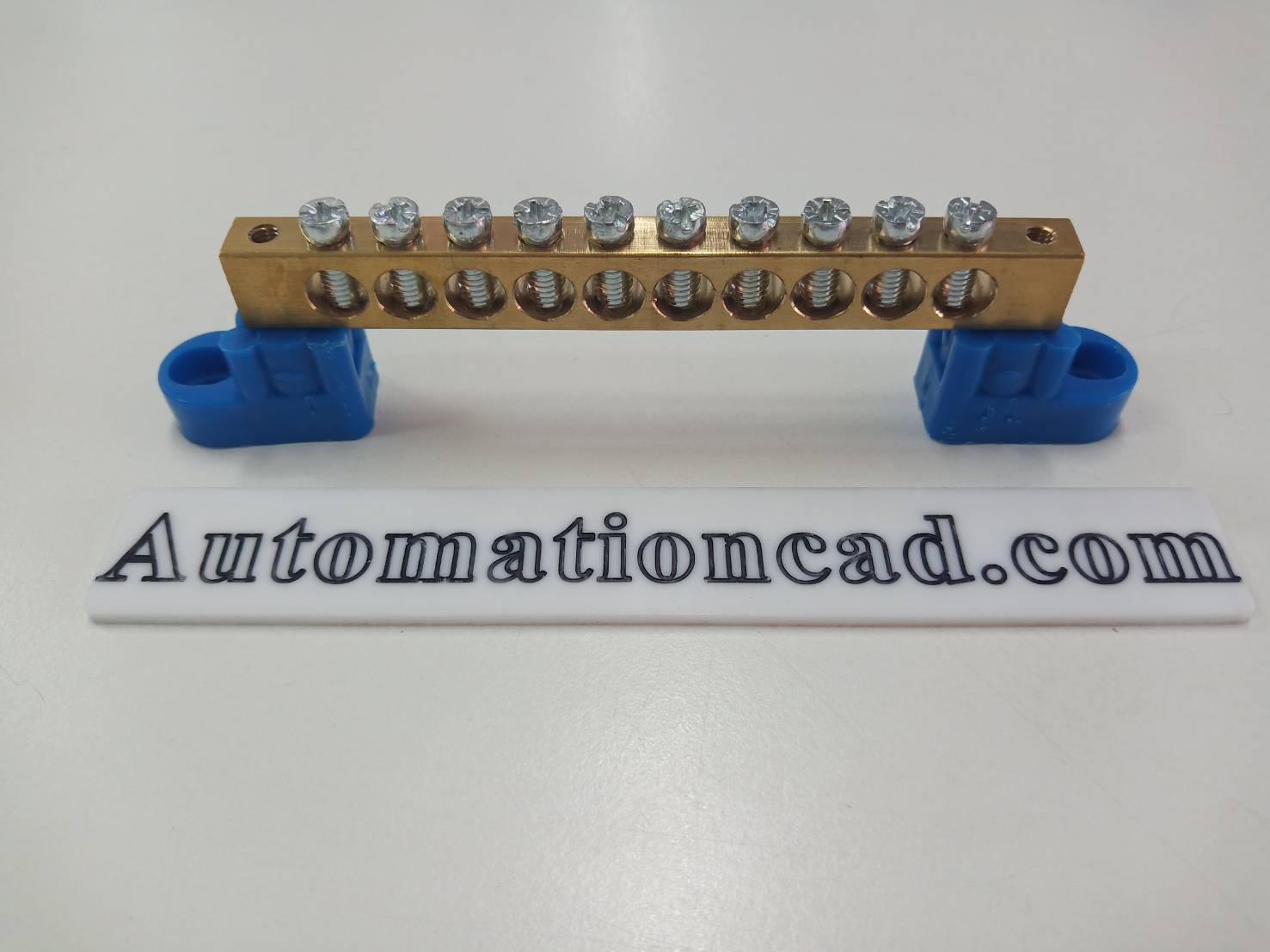 BAR กระจายไฟฟ้า 1 แถว 10 ช่อง แบบเปลือย BAR GROUND บาร์กราวด์