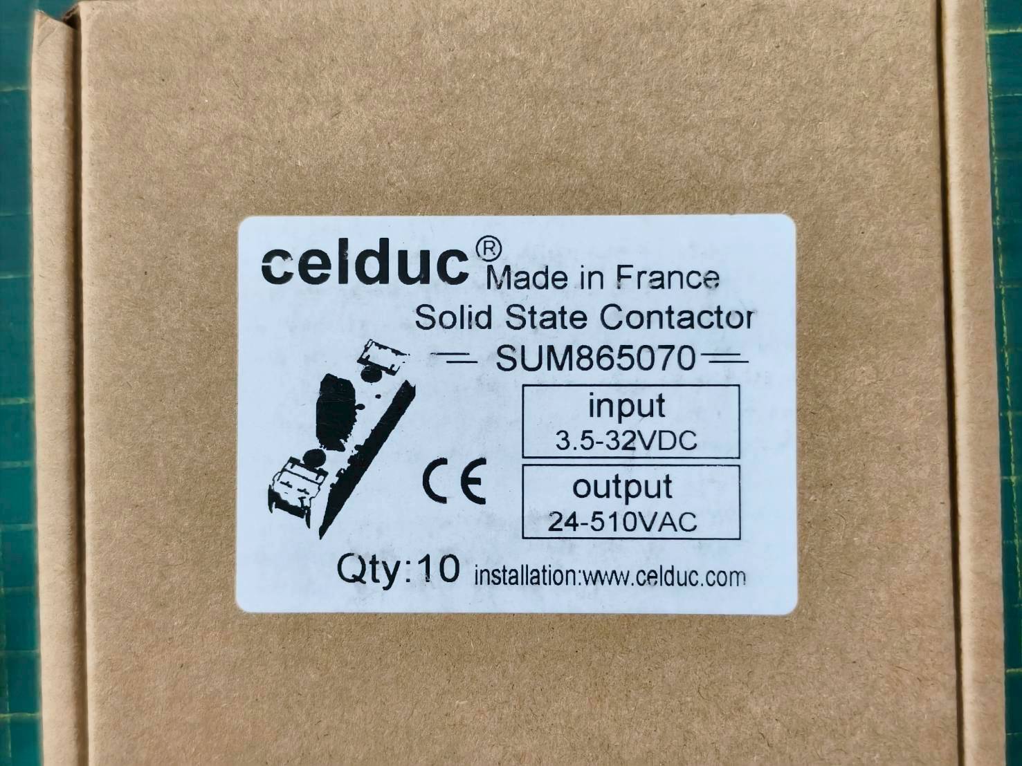 โซลิดสเตต SSR 45A 24-510Vac Input 3.5-32VDC/LED SOLID STATE RELAY CELDUC รุ่น SUM865070