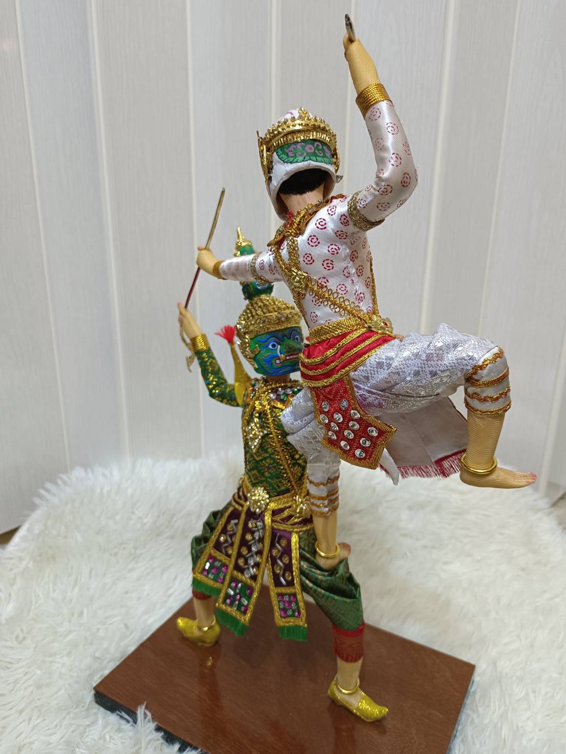 ตุ๊กตาโขน ชุดศึกรบ 2 ตัว หนุมาน ทศกัณฐ์