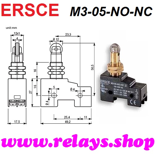 M3-05-NO-NC Bremas ERSCE Limit Switch LiNE iD : RELAYS.SHOP
