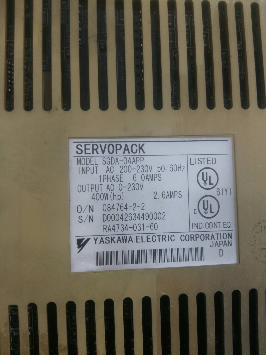 สายลิ้งค์ SERVO DRIVE YASKAWA L SGDA SGDB SGDE Series รุ่น USB-DE9408565