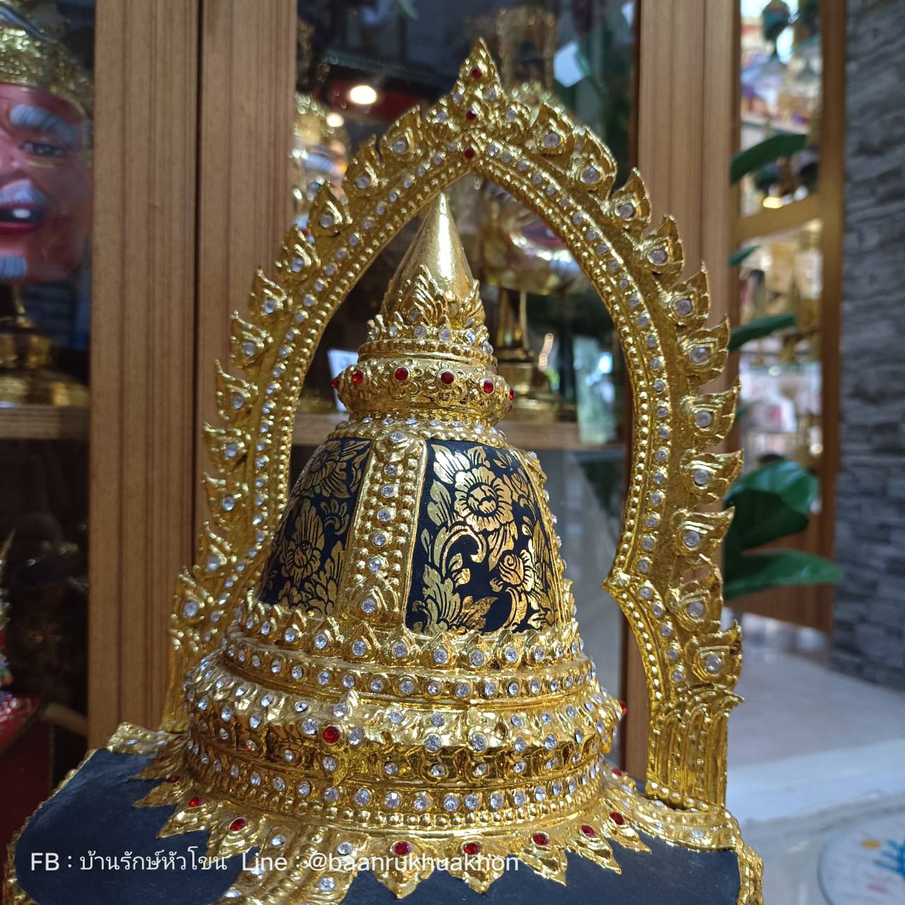 เศียรครู พระพิฆเนศ (หน้าสีเนื้อ) ขนาดครอบ เกรดพรีเมี่ยม
