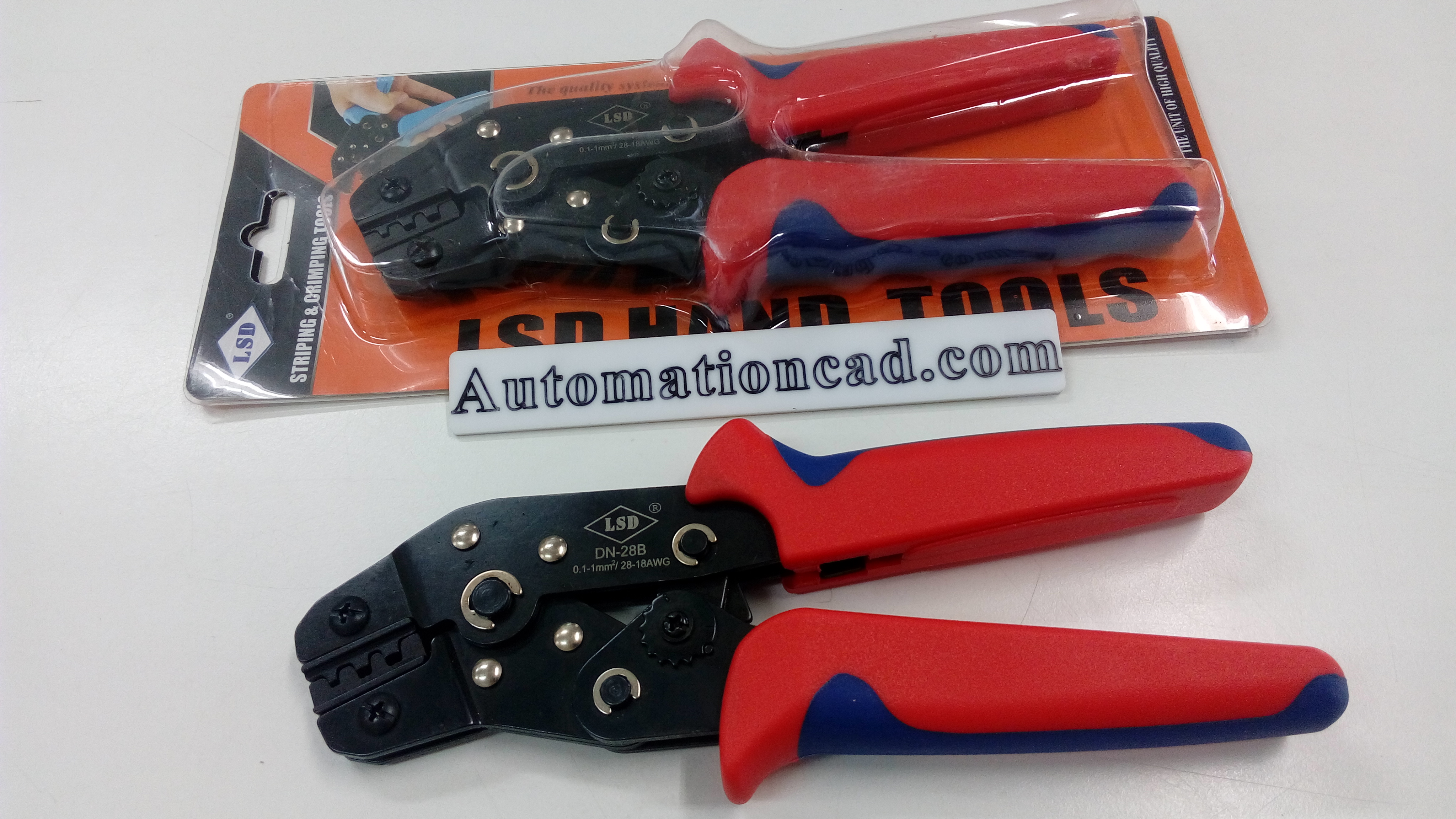 คีมย้ำหางปลา แบบย้ำหัวสายไฟ รุ่น DN-28B ใช้กับสายไฟขนาด 0.1-1 mm2