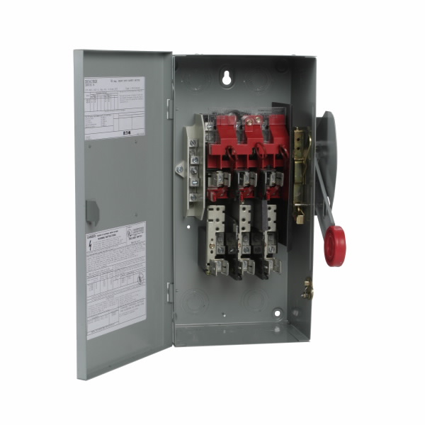 Safety Switches EATON เซฟตี้สวิทช์ 60A 3-Phase แบบใส่ฟิวส์ได้ INDOOR