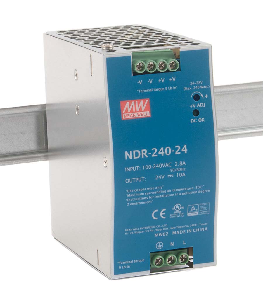 MEANWELL POWER SUPPLY NDR Series - 240W พาวเวอร์ซัพพลาย 10A 24VDC
