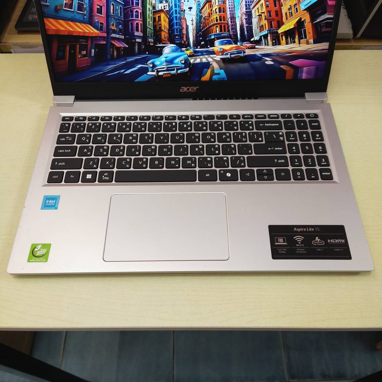 ACER ASPIRE LITE15 AL15-33P-C2Z9 สภาพเครื่อง 80% (ประกันศูนย์ Onsite 24/04/2027)