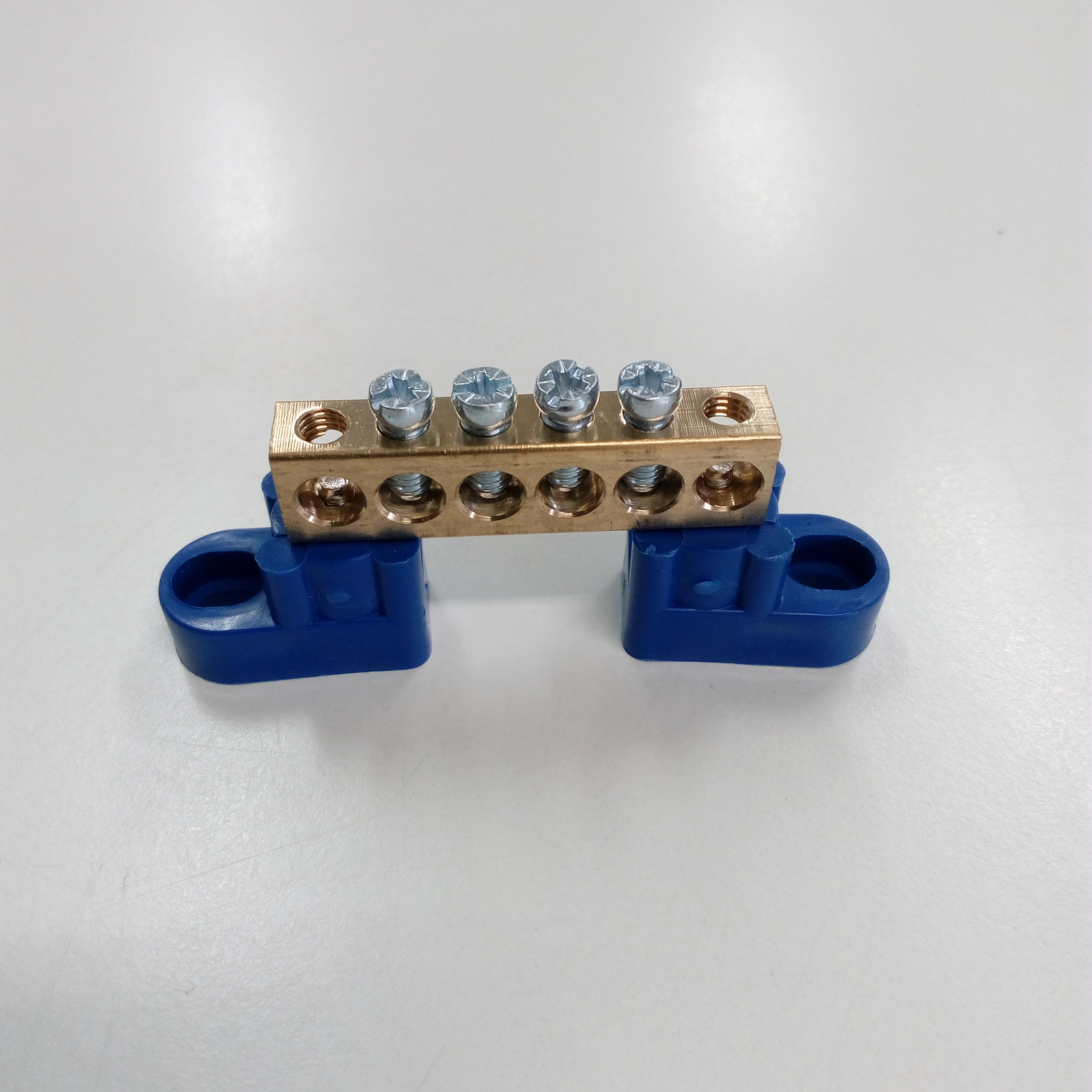 BAR กระจายไฟฟ้า 1 แถว 4 ช่อง แบบเปลือย BAR GROUND บาร์กราวด์