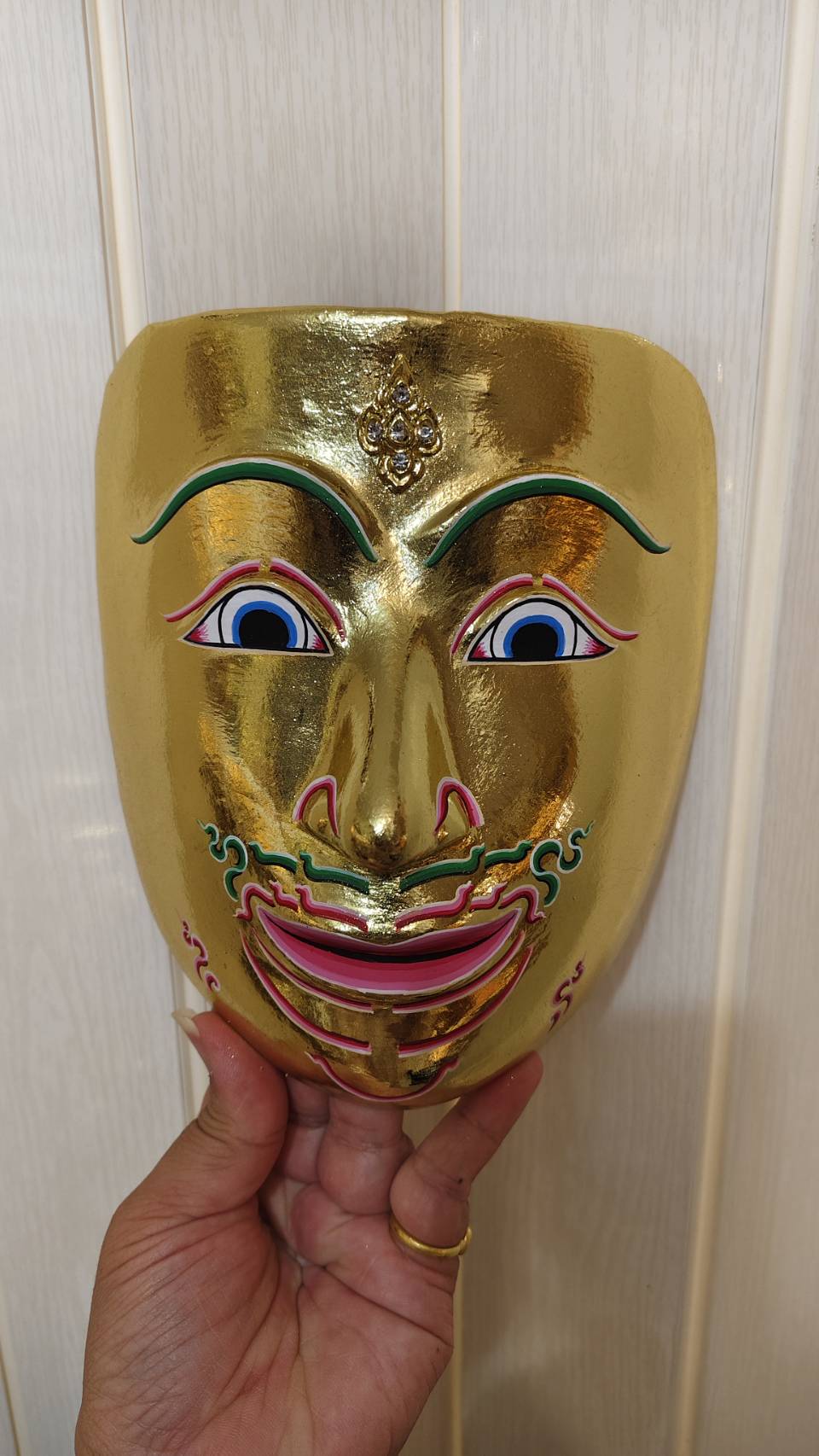 หน้ากาก พระลักษณ์ หน้าทอง งานกระดาษ