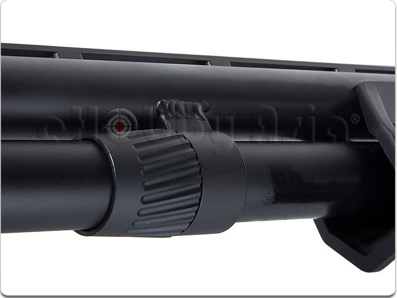 New.A.P.S. CAM 870 SAI Deluxe Match Shotgun (CO2 Shell Eject) Quick Overview A.P.S. CAM 870 SAI Deluxe Match Shotgun (CO2 Shell Eject) 1/1 Scale High Performance Assembled CO2 Gas Powered Shotgun Metal Receiver Body Metal Outer Barrel & Magazine Extension