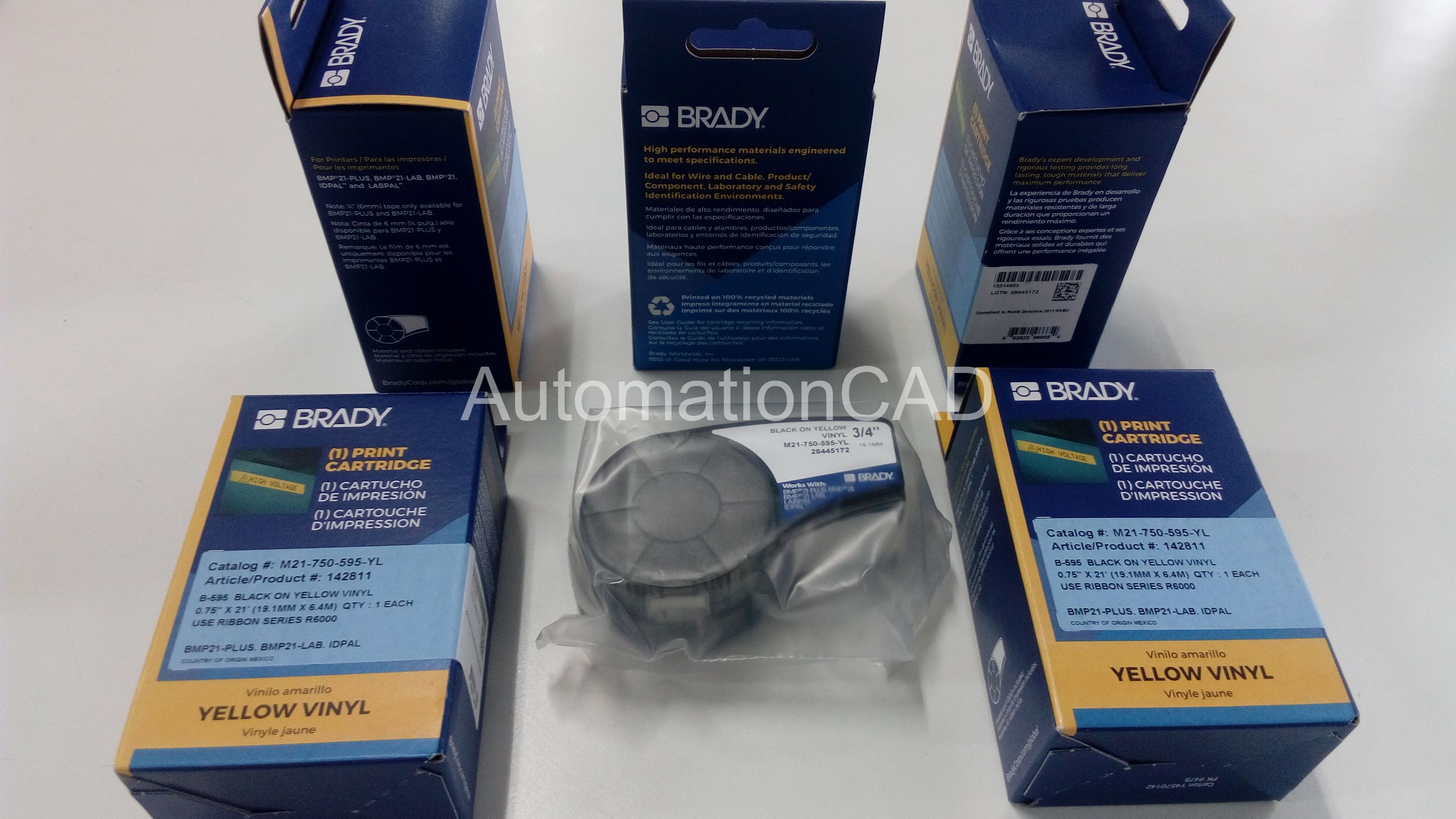 BRADY M21-750-595-YL สติ๊กเกอร์ BMP21-PLUS - BRADY LABEL PRINTER