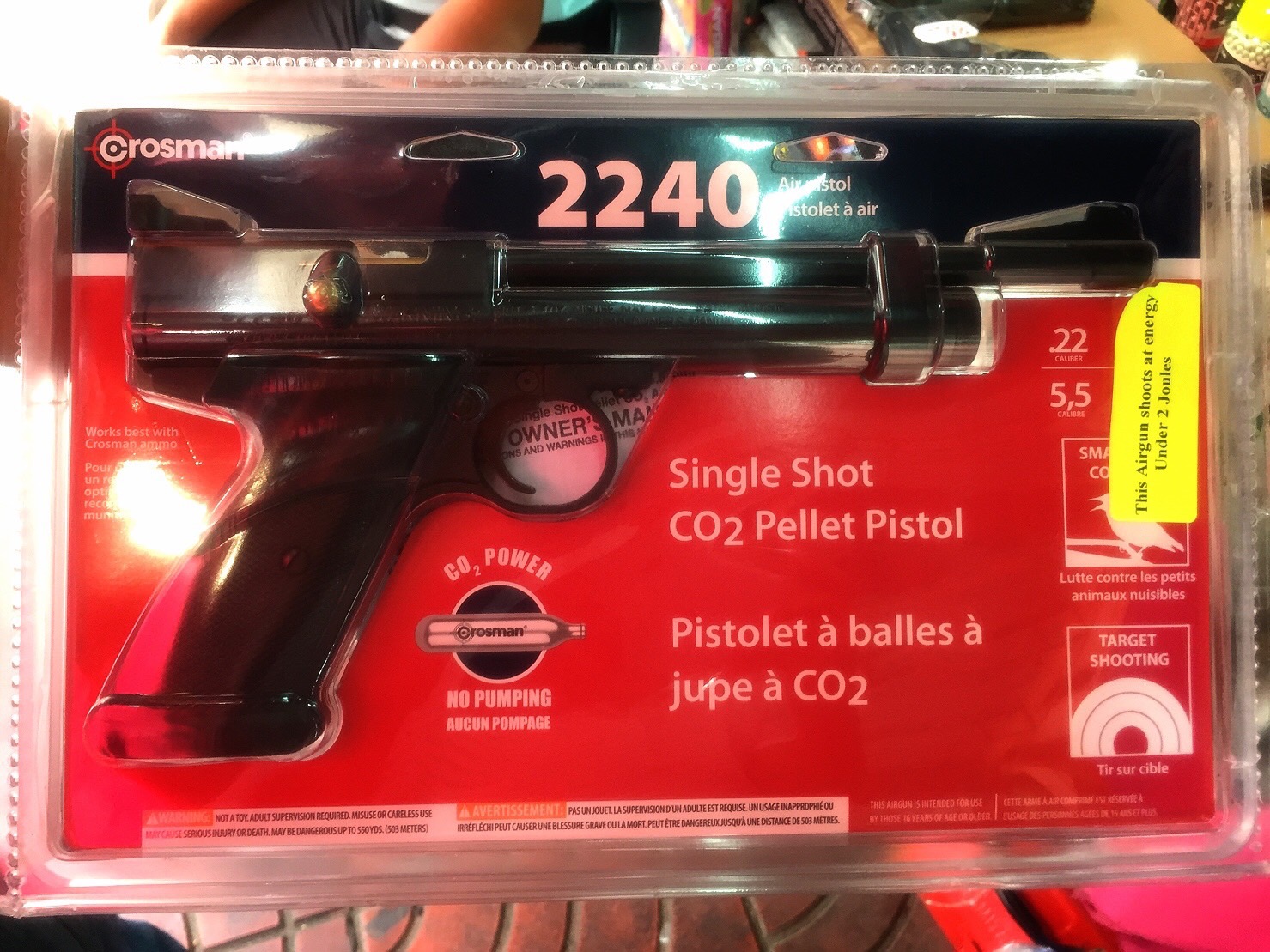 New.22 Pellet Crosman 2240 Bolt Action Co2 Pistol ราคาพิเศษ
