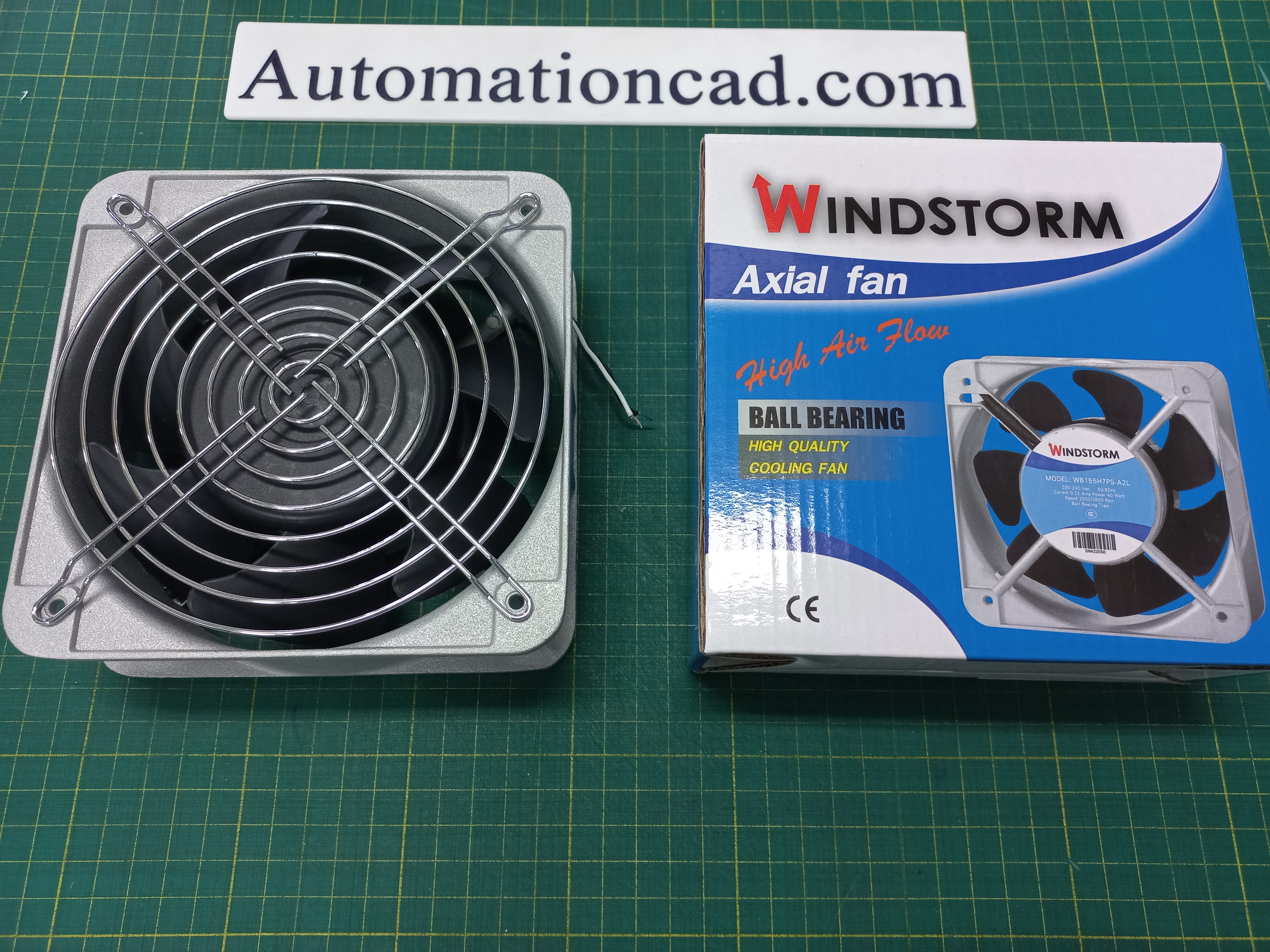 พัดลมระบายอากาศ WINDSTORM ขนาด 6 นิ้ว ไฟ 40W พร้อมตะแกรง ลูกปืนแบบ Ball Bearing