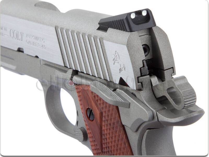New.CYBERGUN COLT 1911 Rail CO2 GBB Pistol (Stainless) ราคาพิเศษ