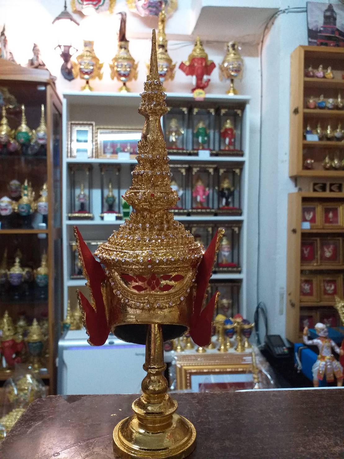 พระลักษณ์ ขนาดกลาง 4 นิ้ว งานประดับเพชร