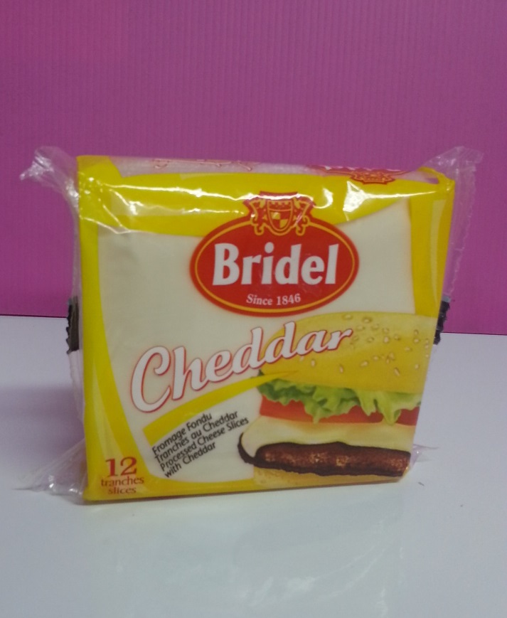 ชีสแผ่น (เนยแข็งเนมชีส) Bridel 200g.