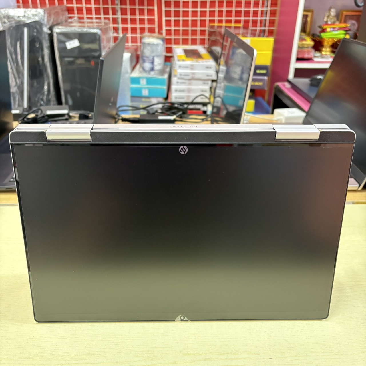 HP PAVILION X360 14 – EK0002TU * NOTEBOOK แบบฝาพับ 360 องศา หน้าจอ TOUCH SCREEN + ปากกา * ติดฟิล์มกันรอยหน้าจอแล้ว สภาพเครื่อง 90%