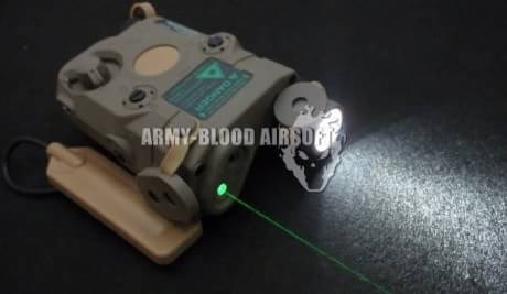New.AN/PEQ-15 GREEN Laser Aiming Device With Flashlight สีดำ สีทราย ราคาพิเศษ