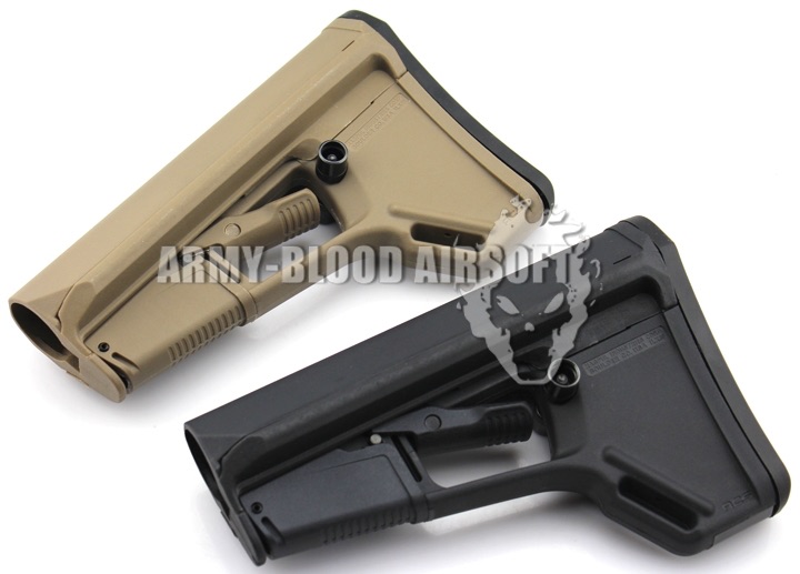 MAGPUL ACS-L Carbine Stock with Enhanced Rubber Butt-Pad, 0.70 & 5.56 NATO (.223) Dummy Rounds (BK)