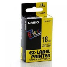 EZ-LABEL CASIO 18mm. สำหรับ เครื่องพิมพ์ฉลาก KL-Series CASIO PRINTER LABEL