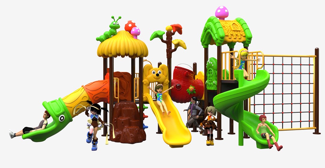 เครื่องเล่นสนาม ชุดตาข่ายปีนป่ายหนอนน้อย