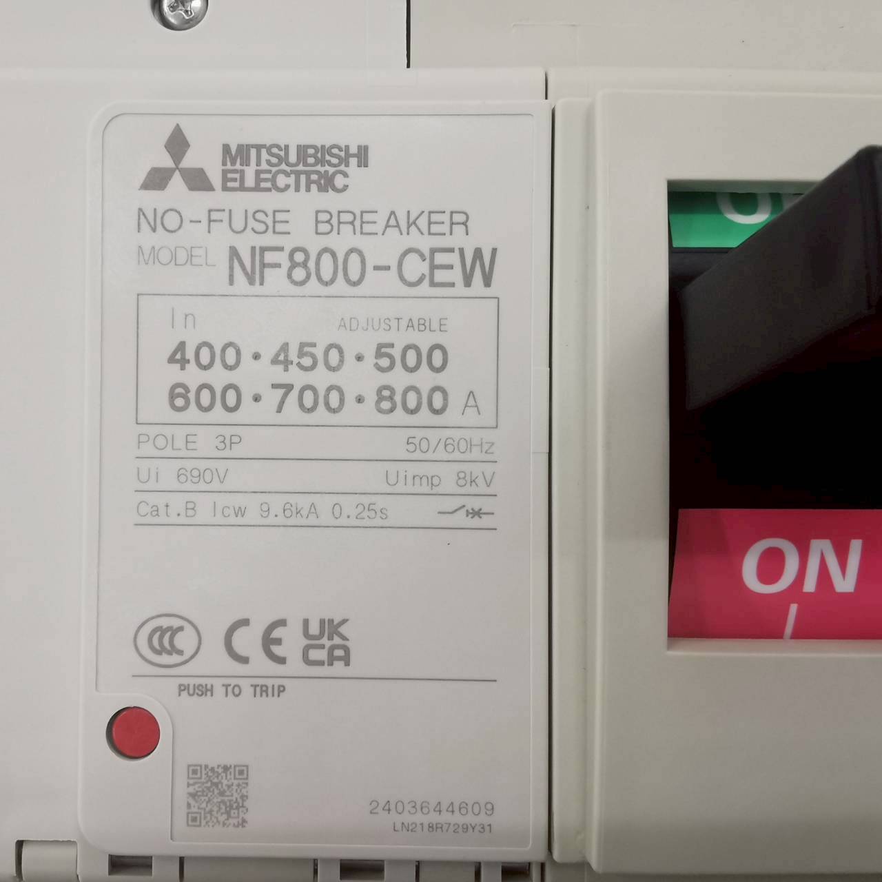 เบรกเกอร์ NF800-CEW 3P 800A มิตซูบิชิ MCCB MITSUBISHI NF800CEW 800A 3P