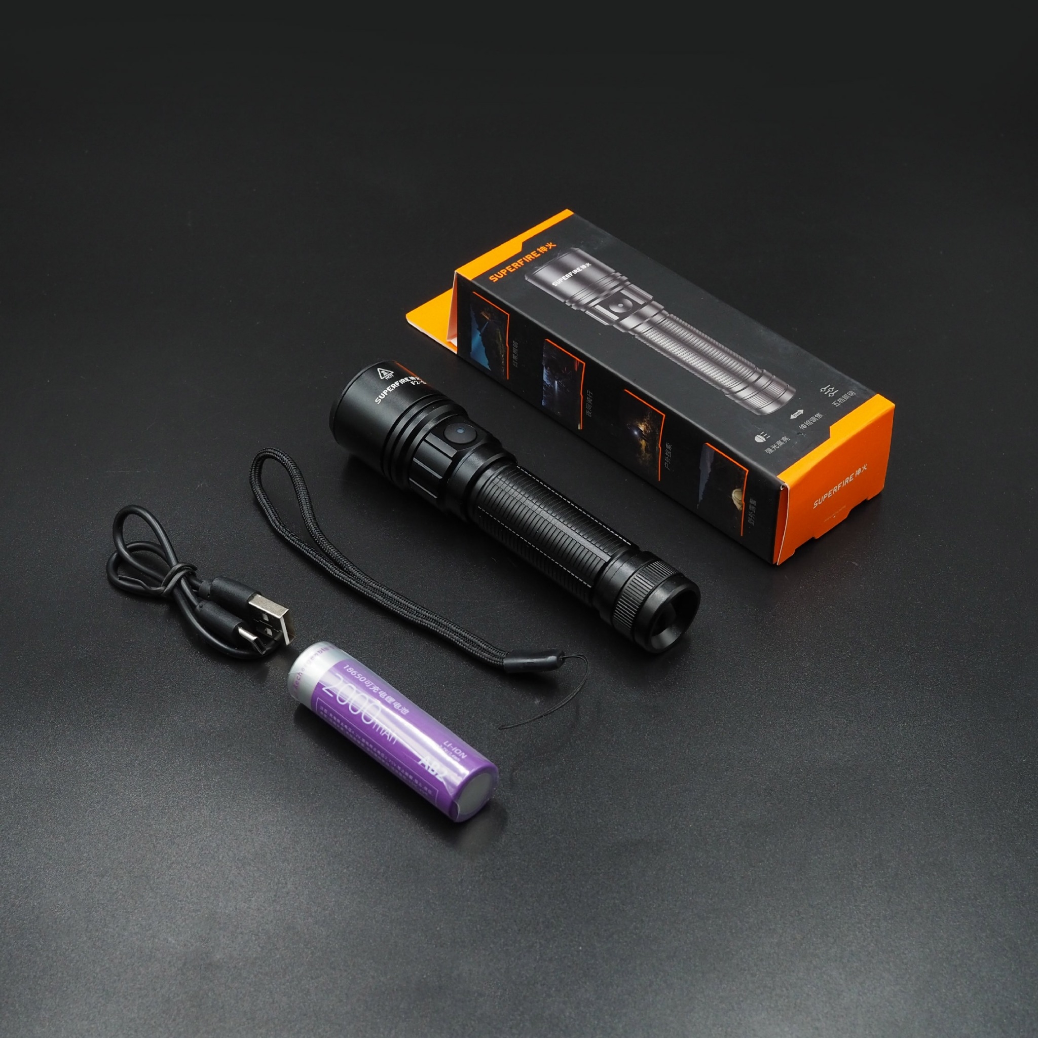 New. 🔥ไฟฉาย Supfire รุ่น F2-S 🔦ตัวเรือนผลิตจาก 6061-T6 aviation aluminum 🔦หลอด CREE XPE LED 15W 🔦ความสว่างสูงสุด 700 Lumens 🔦ระยะส่องสว่าง 220 เมตร 🔦ใช้งานได้ยาวต่อเนื่องนาน 4 ชั่วโมง 🔦ขนาดไฟฉาย 132(