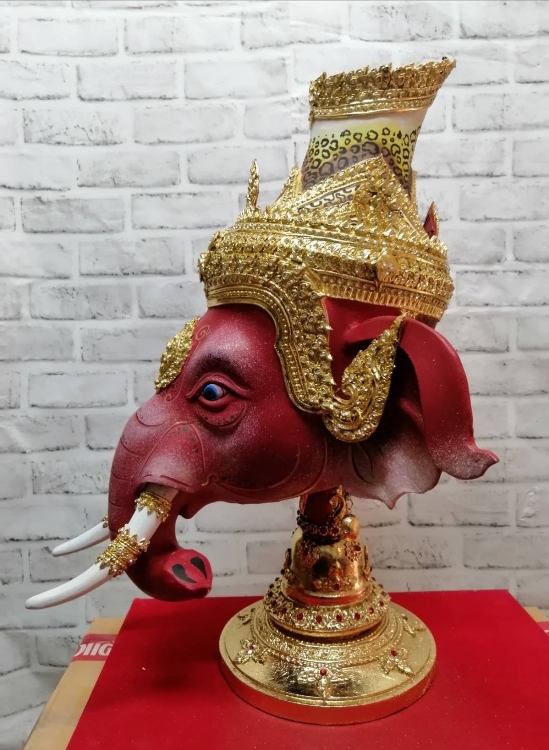 เศียรครู พระพิฆเนศ (ยอดบวช) ขนาดครอบ เกรดพรีเมี่ยม