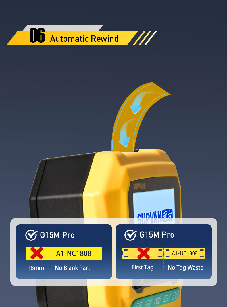 Supvan Label Printer G15M Pro เครื่องพิมพ์ฉลาก Tag 203dpi