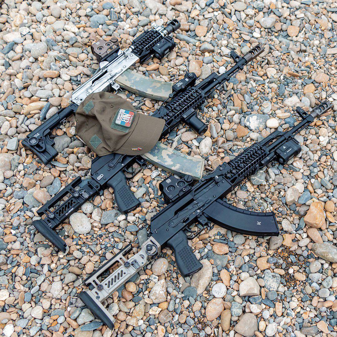 พานท้ายพับ AK Зенит ПТ-3 Zenit PT-3 style telescopic - 5KU-277-B