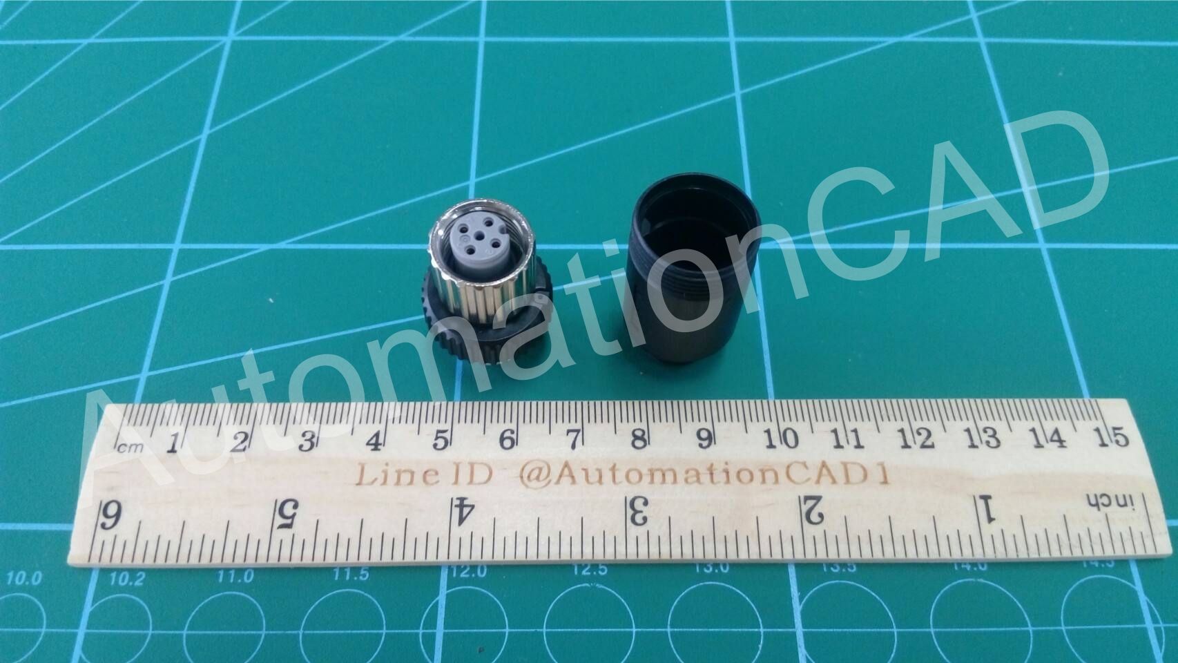 หัวคอนเนคเตอร์ M12 Connector OMRON แบบตรง ตัวเมีย 4 Pins XS2C-D4S1