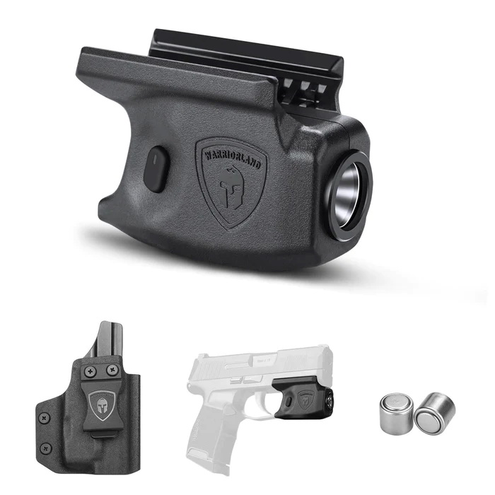 ไฟฉาย Warriorland SL-1 + ซองพกใน Kydex G43/G43X ( เฉพาะรุ่นที่ไม่มีราง ) ไฟฉาย Warriorland SL-1 + ซองพกใน Kydex 🔺ไฟฉาย ผลิตจาก Polymer เกรดคุณภาพ 🔺ออกแบบให้ทนทานต่อแรงรีคอยด์ได้ 🔺ความสว่าง 150 Lumens 🔺ระยะส่องสว่าง 100 m. &