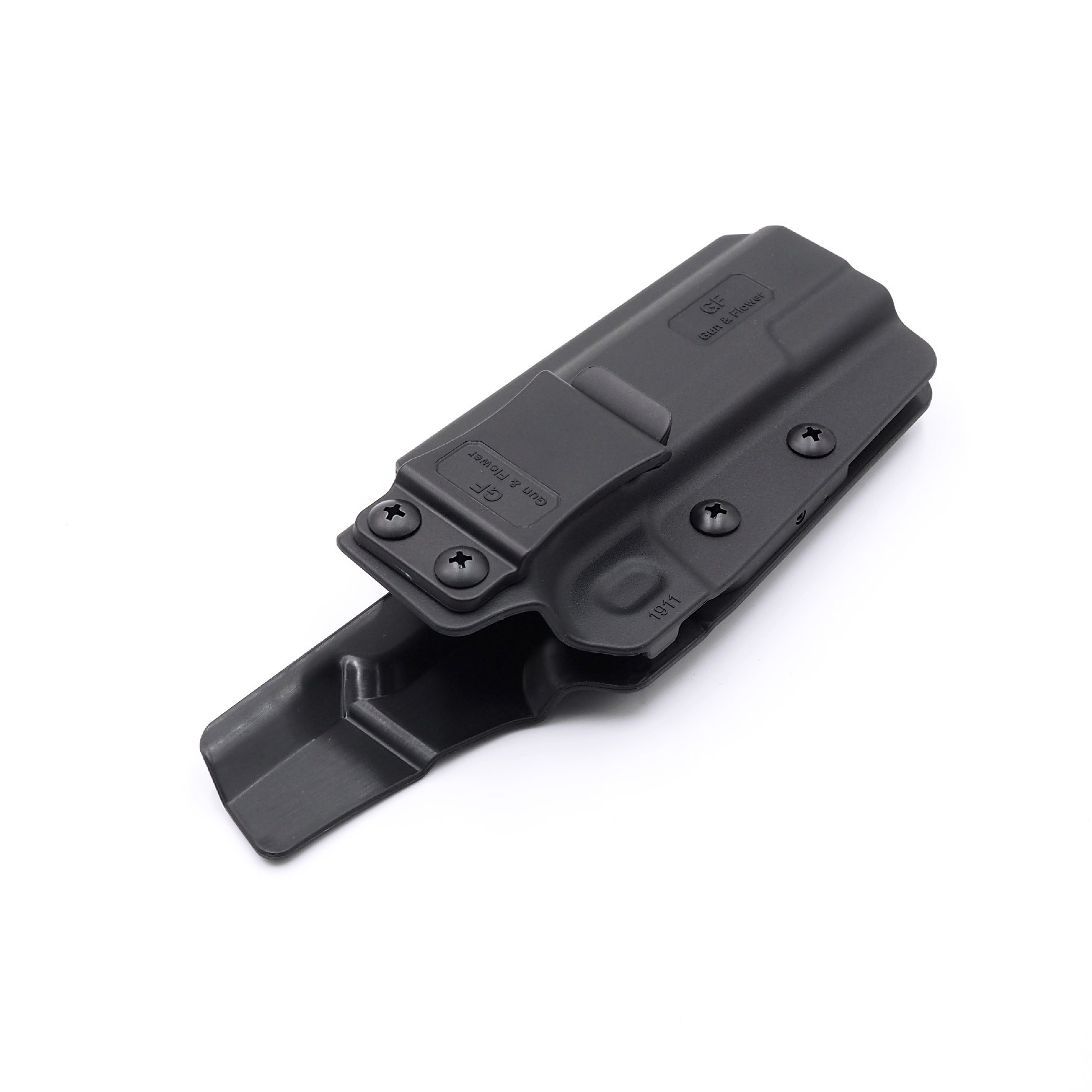 New. ซองปืนพกใน Polymer 1911 5” ( Gun Flower ) - ผลิตจาก วัสดุ PA66 ชนิดพิเศษ แข็งแรง ทนทาน - ด้านหลังเป็นคลิปเหน็บเข็มขัด มีตัวปรับกระชับ ได้ตามความต้องการ