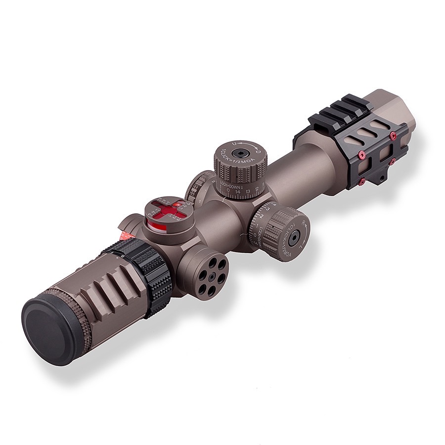 Discovery 1.2-6X24ขนาดกะทัดรัดขอบเขต1/2 MOA แก้ว Enchated Reticle ยุทธวิธีเลนส์เรืองแสงการล่าสัตว์ Riflescopes 223 PCP