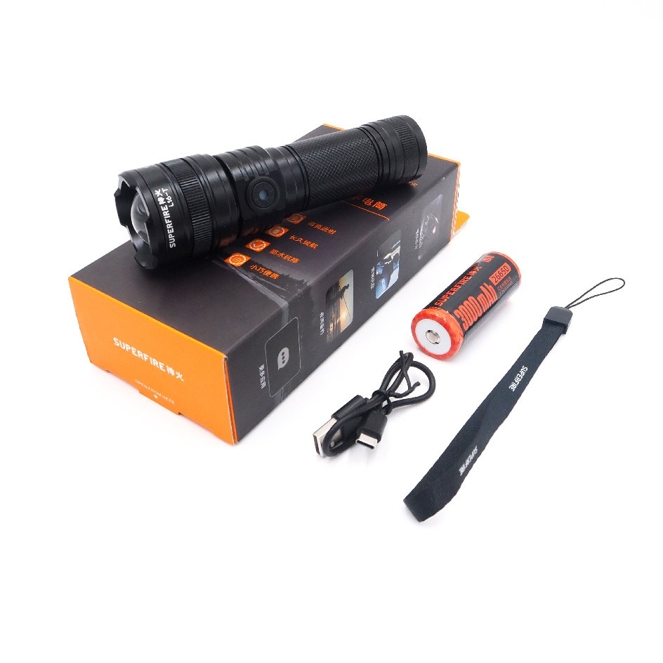 (loud volume) สินค้าใหม่ค่ะ 🔥 ไฟฉาย Supfire รุ่น L16-T 🔦 ตัวเรือนผลิตจาก 6061-T6 aviation aluminum 🔦 หลอด CREE XPE LED 15W 🔦 ความสว่างสูงสุด 900 Lumens 🔦 ระยะส่องสว่าง 300 เมตร Zoom ได้ 🔦 ใช้งานได้ยาวต่อเนื่