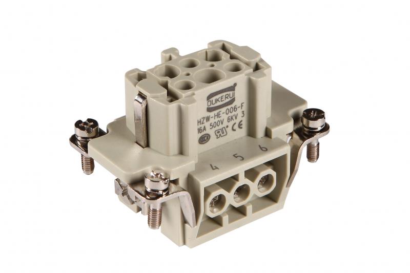 INSERT H6B FEMALE ตัวเมีย 6P ไส้แกนใน CONNECTOR ปลั๊ก สัญญาณ อุตสาหกรรม